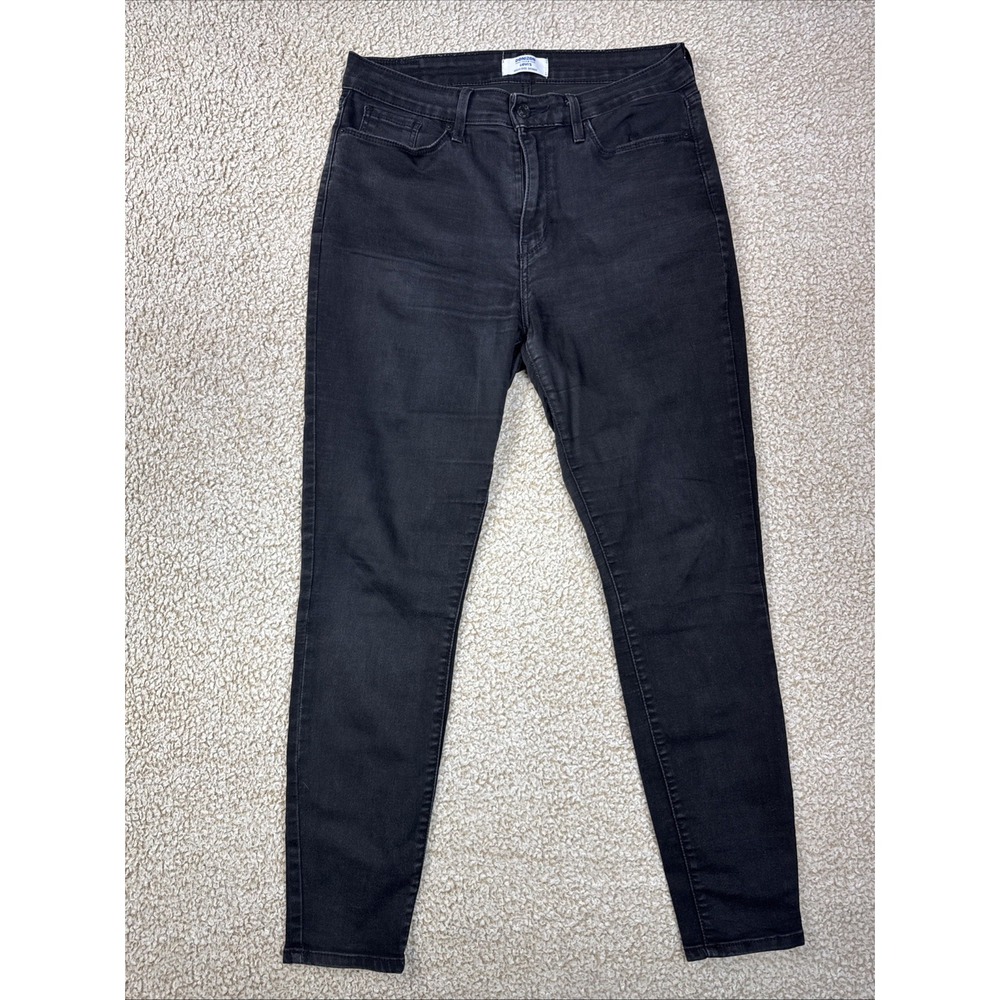 Levis High Rise Skinny Jeans Womens 14M Black Stretch 32x30 Denizen Denim
